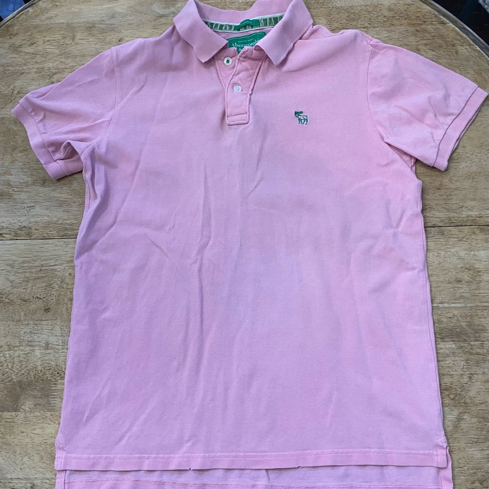Abercrombie Muscle Boy’s Large Pink 100% Cotton Pique Knit Short Sleeve Polo - Picture 3 of 13